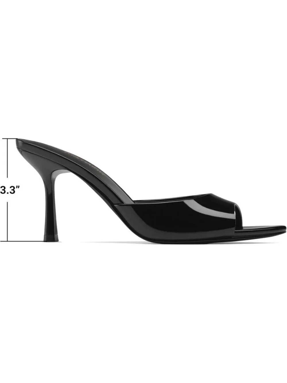 DREAM PAIRS Women's Black High Heels Mules Pointed Peep Toe Kitten Heels Shoes